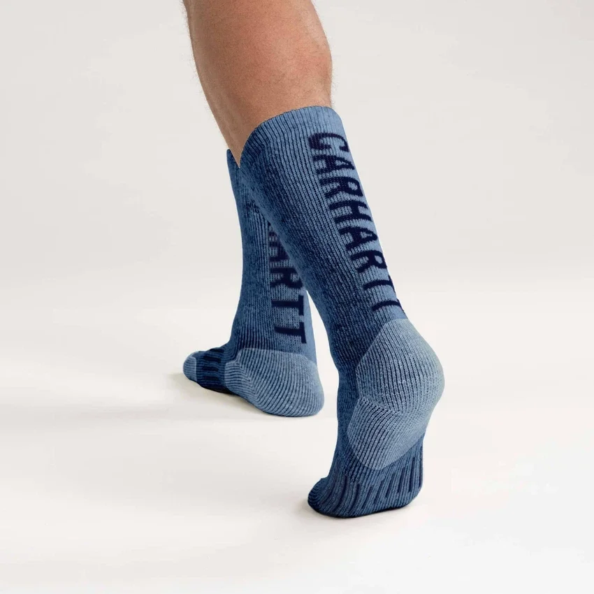 Middelzware synthetisch-wolmix Logo Crew-sokken, set van 2