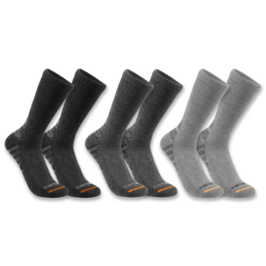Middenzware crew-sokken van een synthetisch-katoenmengsel, 3-pack