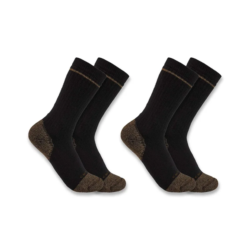Middenzware katoenmix-sokken voor laarzen met stalen neus, 2-pack