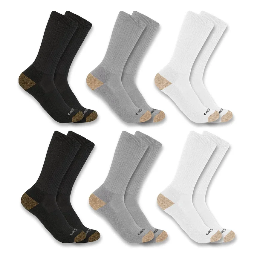 Midweight Crew-sokken, 6-pack