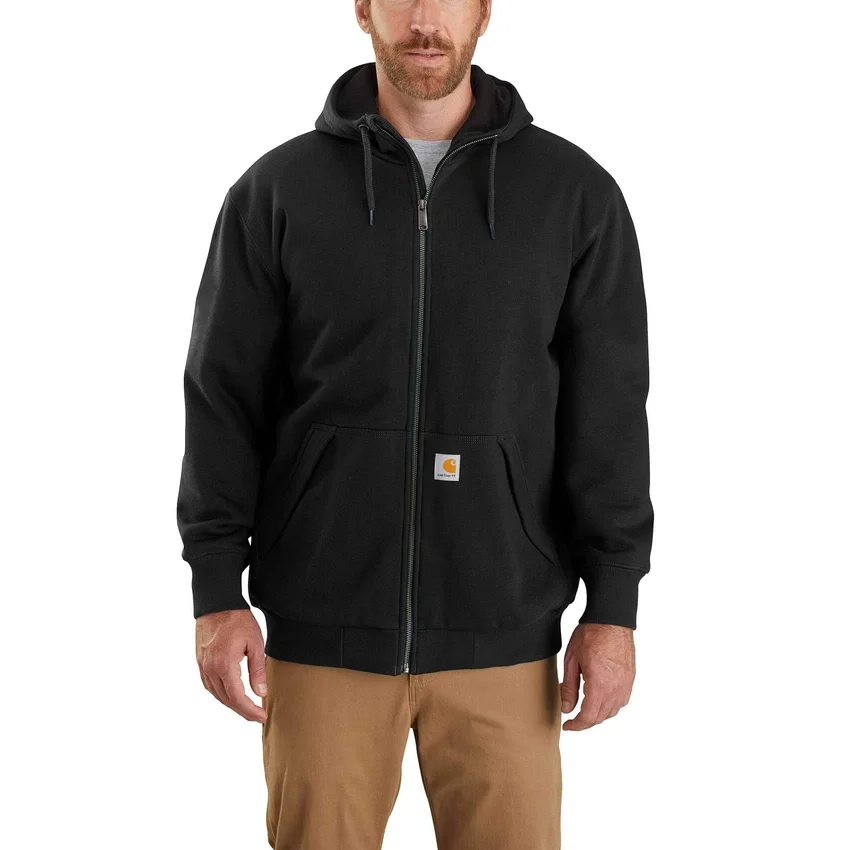 Paxton waterafstotend sweatshirt met capuchon, thermische voering en doorlopende rits voor heren - carhartt Rain Defender Hoodies