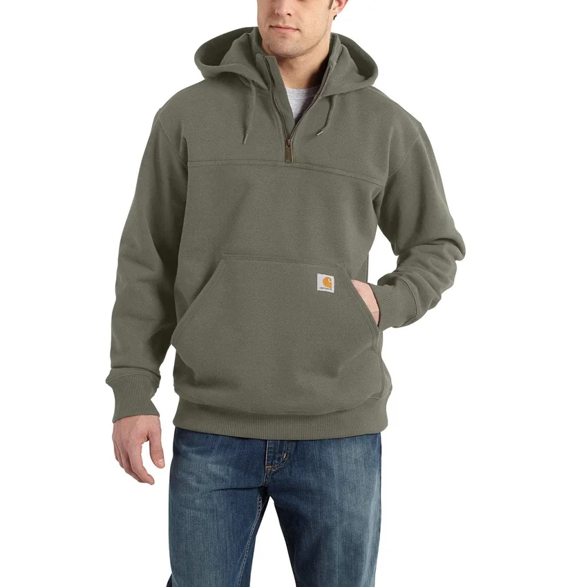 Paxton waterafstotende, zware hoodie met kwartrits voor heren - carhartt Rain Defender Hoodies