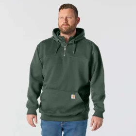Paxton waterafstotende, zware hoodie met kwartrits voor heren – carhartt Rain Defender Hoodies