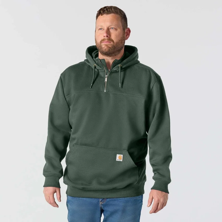 Paxton waterafstotende, zware hoodie met kwartrits voor heren - carhartt Rain Defender Hoodies