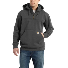 Paxton waterafstotende, zware hoodie met kwartrits voor heren – carhartt Rain Defender Hoodies