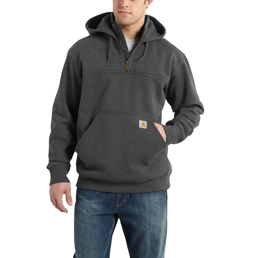Paxton waterafstotende, zware hoodie met kwartrits voor heren - carhartt Rain Defender Hoodies