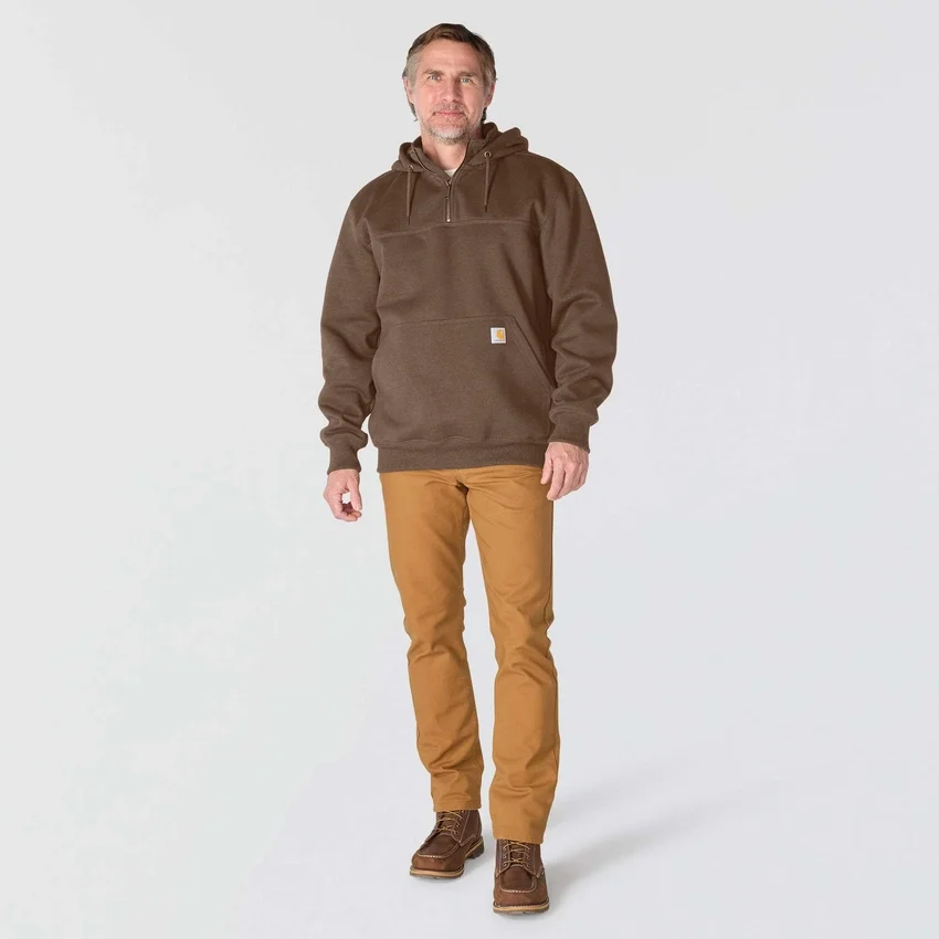 Paxton waterafstotende, zware hoodie met kwartrits voor heren - carhartt Rain Defender Hoodies