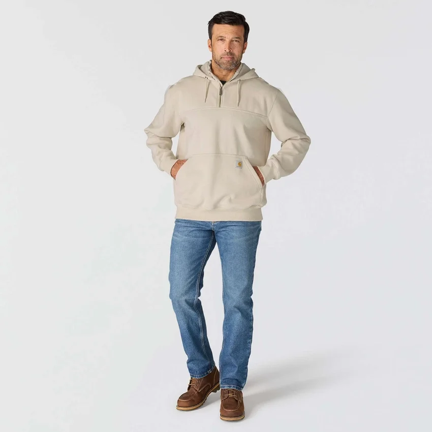 Paxton waterafstotende, zware hoodie met kwartrits voor heren - carhartt Rain Defender Hoodies