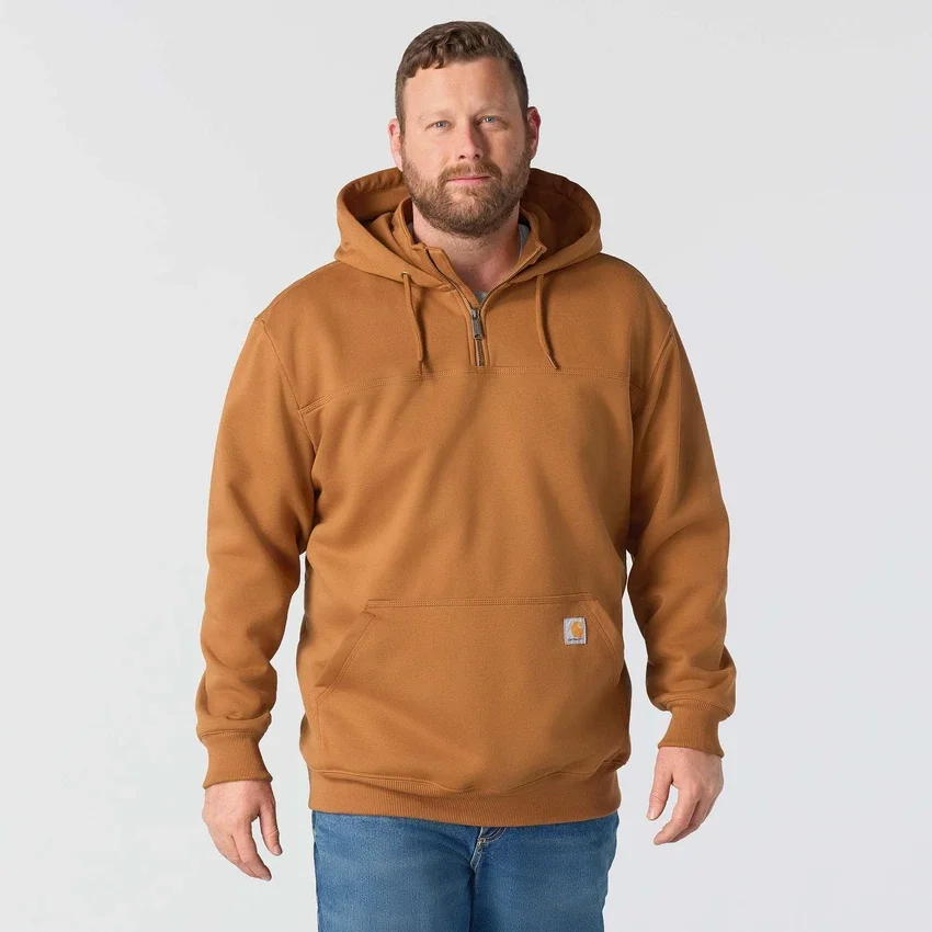 Paxton waterafstotende, zware hoodie met kwartrits voor heren - carhartt Rain Defender Hoodies