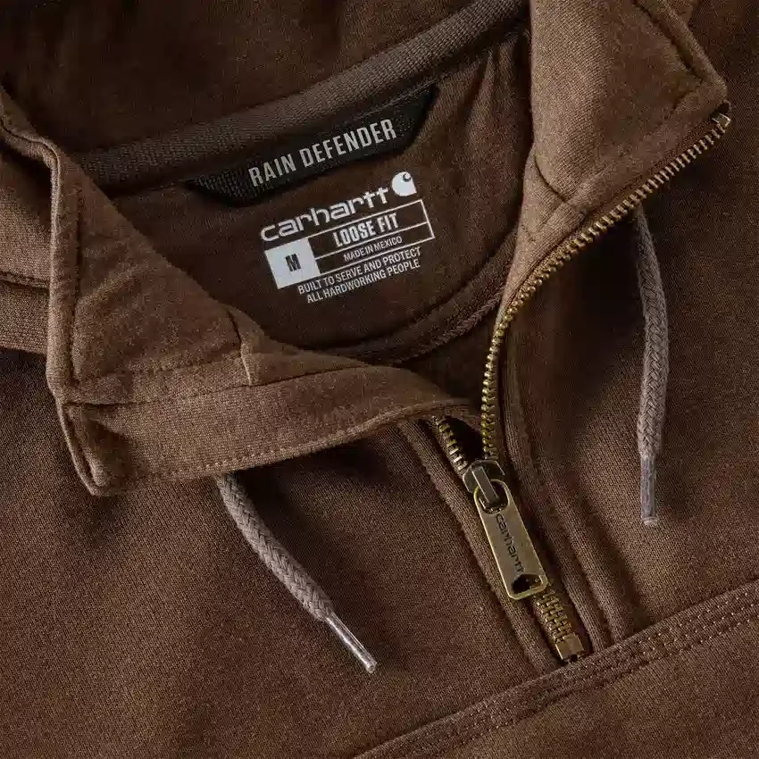 Paxton waterafstotende, zware hoodie met kwartrits voor heren - carhartt Rain Defender Hoodies