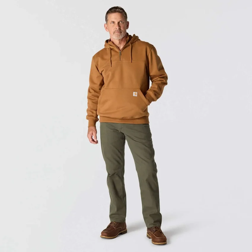 Paxton waterafstotende, zware hoodie met kwartrits voor heren - carhartt Rain Defender Hoodies