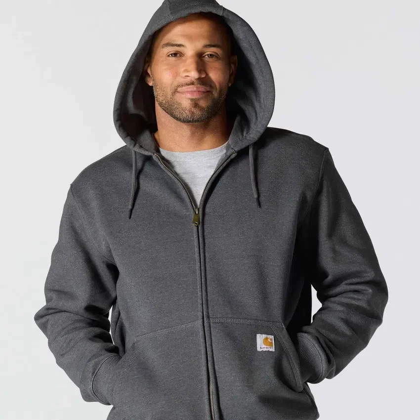 Paxton waterafstotende, zware hoodie met volledige rits voor heren - carhartt Rain Defender-Hoodies