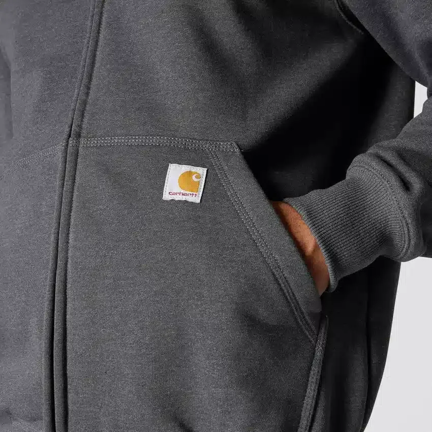 Paxton waterafstotende, zware hoodie met volledige rits voor heren - carhartt Rain Defender-Hoodies