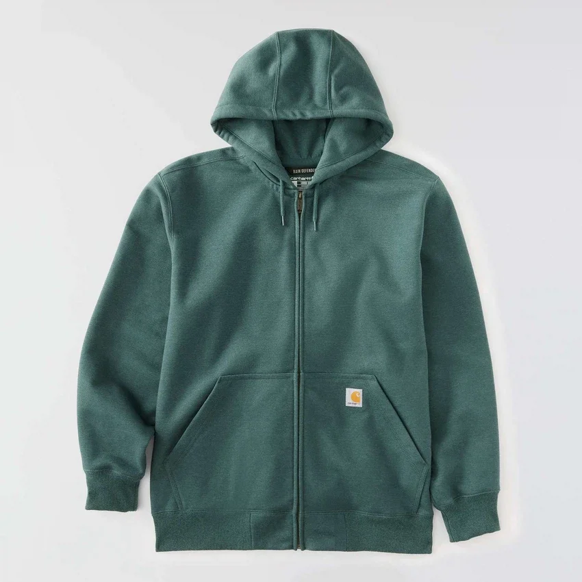 Paxton waterafstotende, zware hoodie met volledige rits voor heren - carhartt Rain Defender-Hoodies