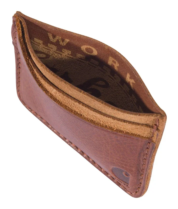 Portemonnee met voorvak van patina-leer