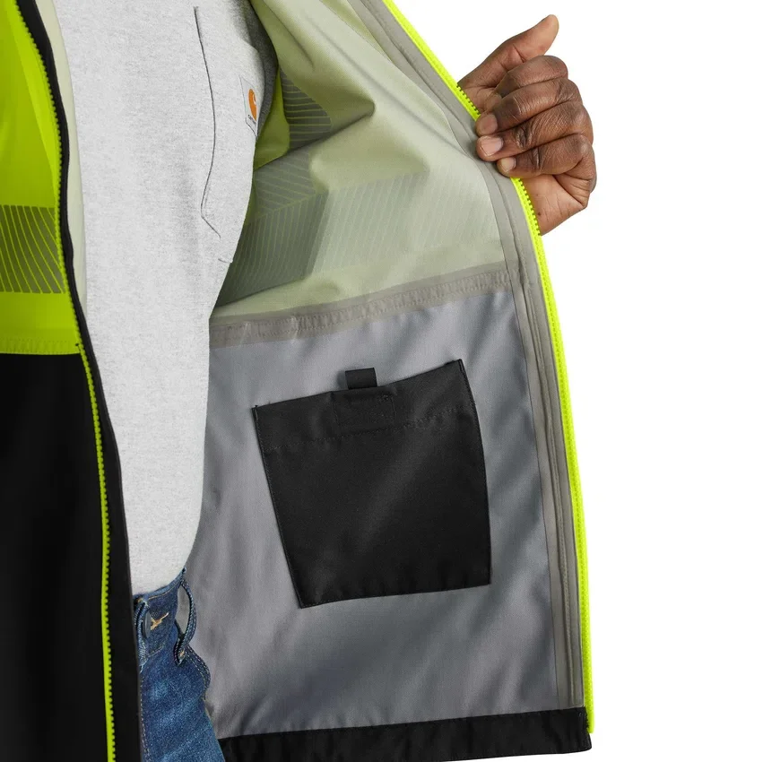 Portsmouth hoogzichtbare waterdichte regenjas voor heren, klasse 3: Storm Defender-jas