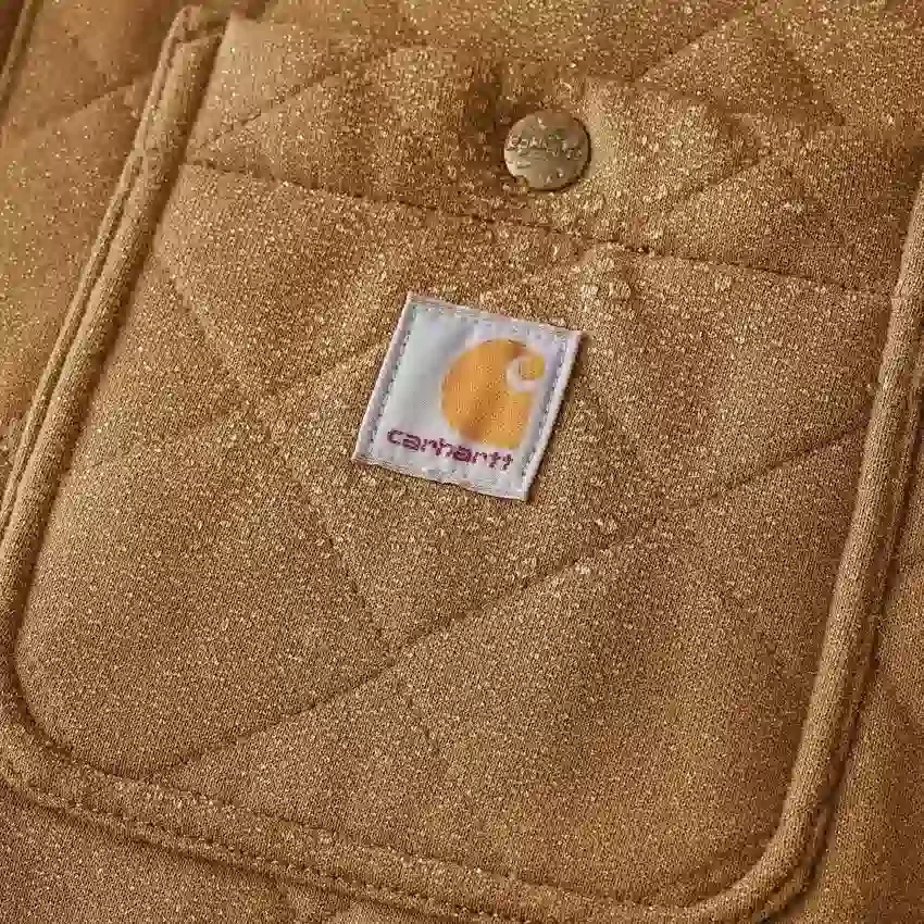 Rain Defender® loszittend, zwaar gewatteerd overhemdjasje met drukknopen aan de voorkant