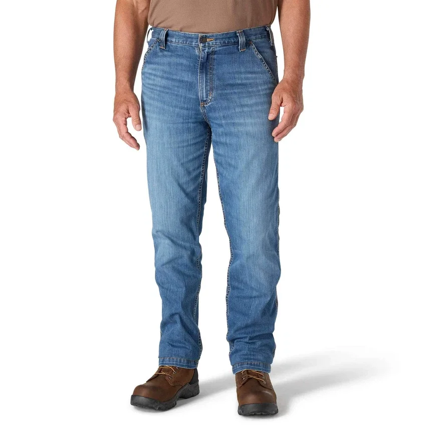 Relaxed Straight Rugged Flex-werkjeans voor heren