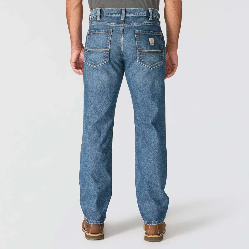 Relaxed Straight Rugged Flex-werkjeans voor heren