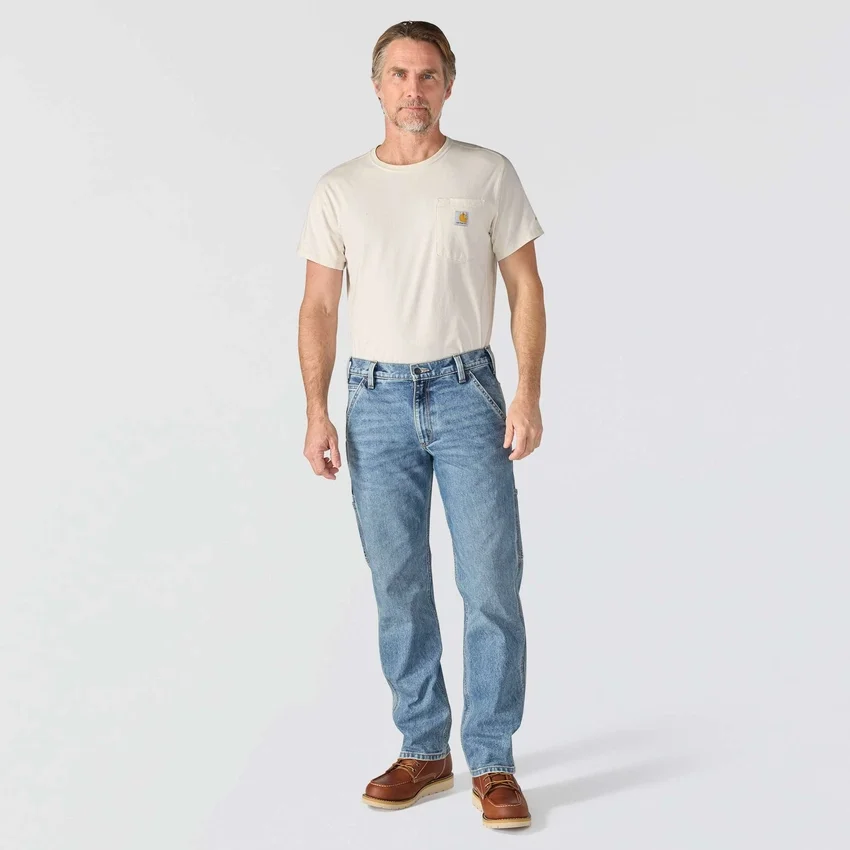 Relaxed Straight Rugged Flex-werkjeans voor heren