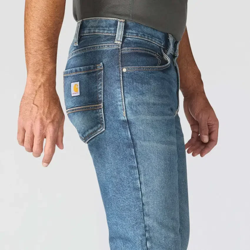 Relaxed Straight Rugged Flex-werkjeans voor heren