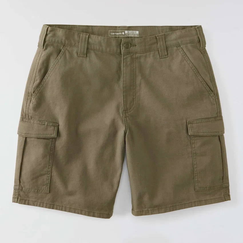 Relaxte pasvorm 9" Rigby canvas cargoshorts – werkshorts