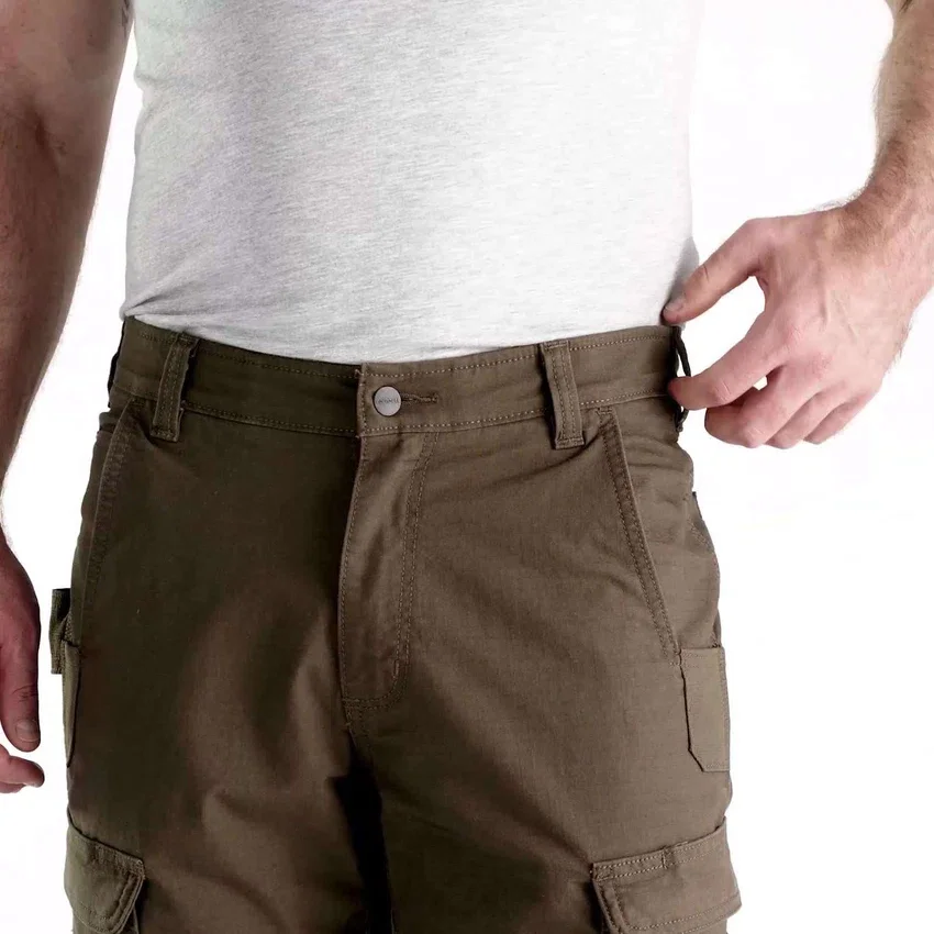 Relaxte, rechte cargo-broek met dubbele knieversteviging – Werkbroek
