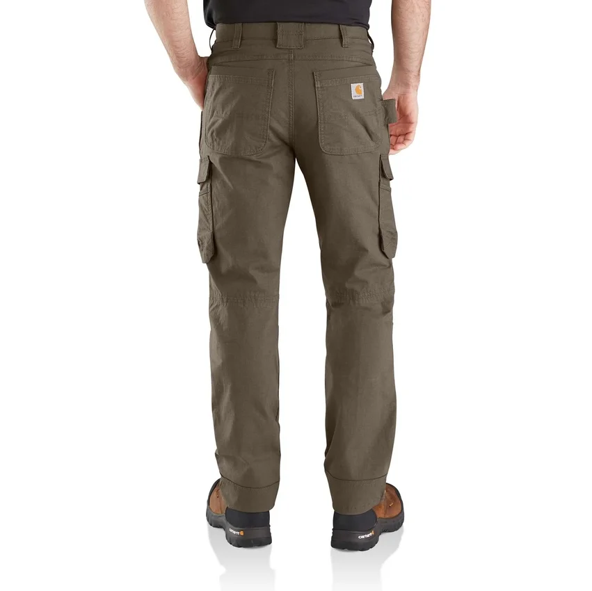Relaxte, rechte cargo-broek met dubbele knieversteviging – Werkbroek