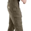 Relaxte, rechte cargo-broek met dubbele knieversteviging – Werkbroek