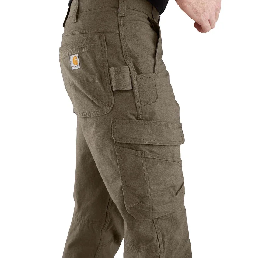 Relaxte, rechte cargo-broek met dubbele knieversteviging – Werkbroek