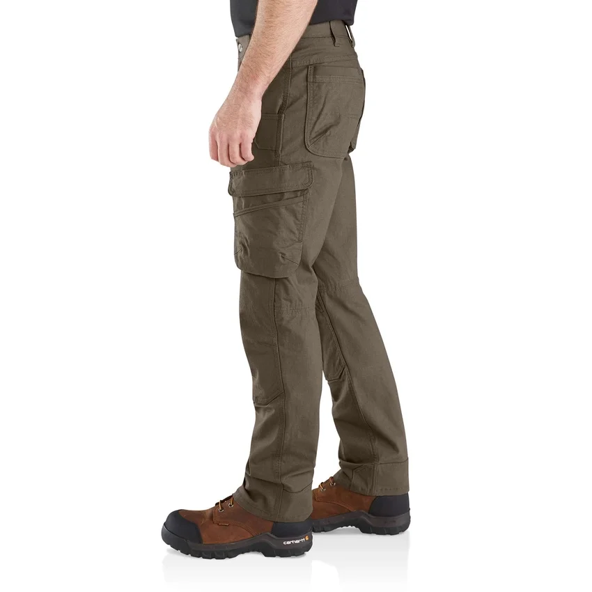 Relaxte, rechte cargo-broek met dubbele knieversteviging – Werkbroek