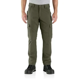 Relaxte, rechte cargo-broek met ripstop en dubbele knieversterking – werkbroek