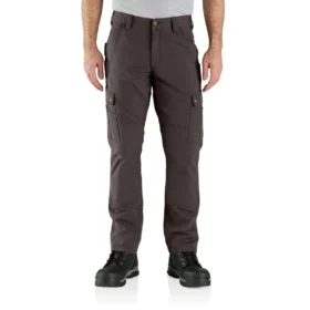 Relaxte, rechte cargo-broek met ripstop en dubbele knieversterking – werkbroek