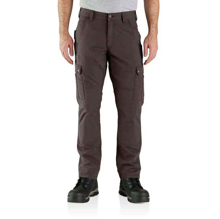 Relaxte, rechte cargo-broek met ripstop en dubbele knieversterking – werkbroek