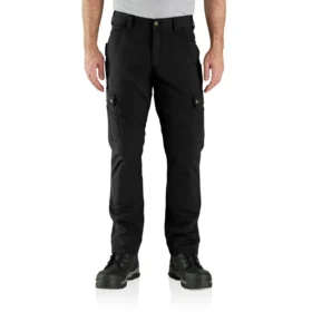 Relaxte, rechte cargo-broek met ripstop en dubbele knieversterking – werkbroek