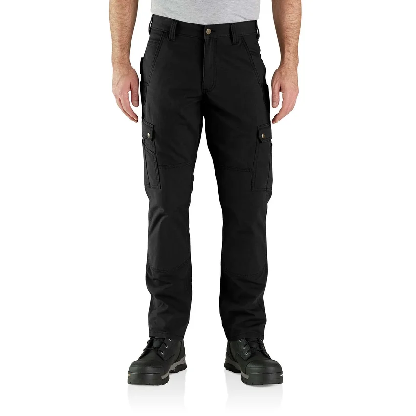 Relaxte, rechte cargo-broek met ripstop en dubbele knieversterking – werkbroek
