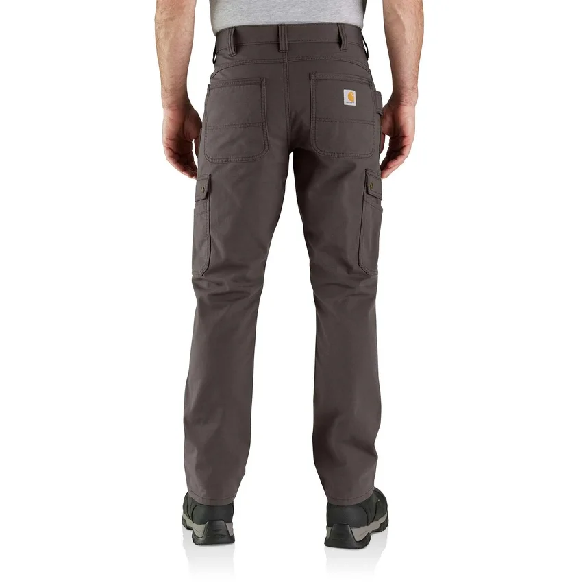 Relaxte, rechte cargo-broek met ripstop en dubbele knieversterking – werkbroek