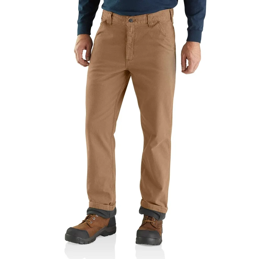 Relaxte, rechte Rigby-broek van gevoerd canvas - Werkbroek