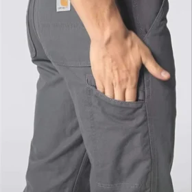 Relaxte, rechte Rigby-broek van gevoerd canvas – Werkbroek