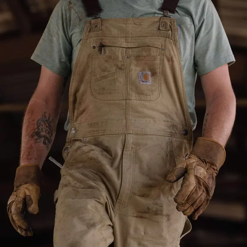 Rigby canvas-overall voor heren met relaxte pasvorm