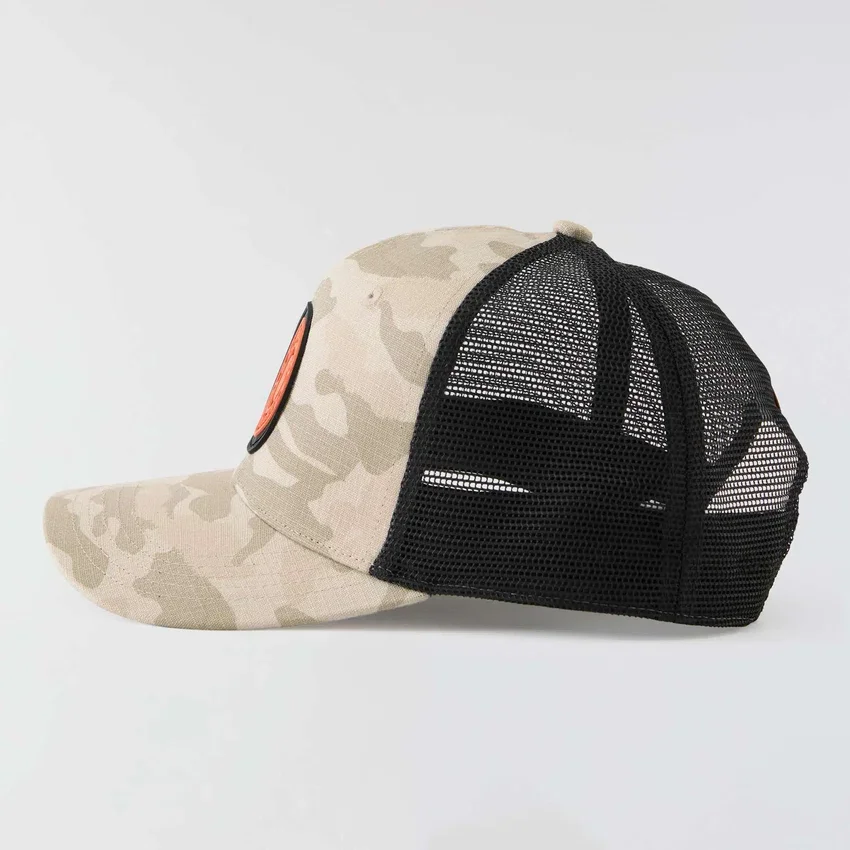 Ripstop-truckerpet met camo-patroon en mesh-achterkant