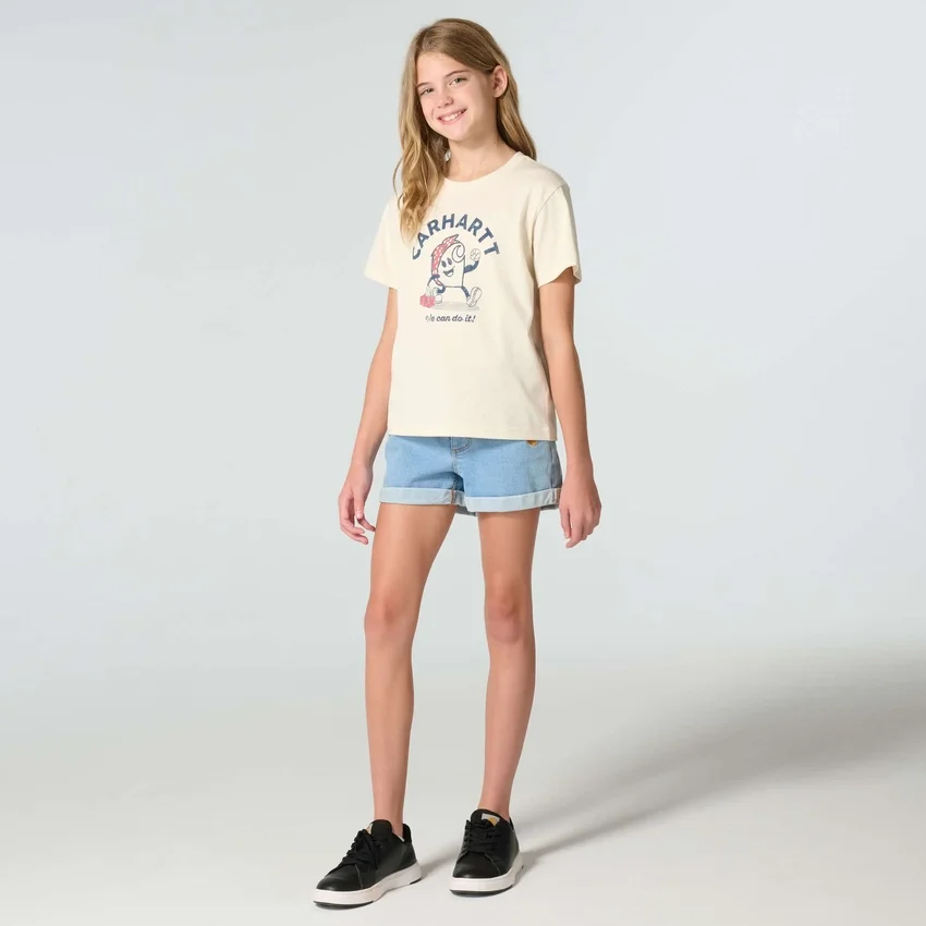 Rosie T-shirt met korte armstukken voor meisjes (kind/peuter/jeugd)