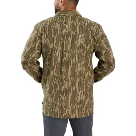 Rugged Flex® canvas overhemdjas met relaxte pasvorm, gevoerd met fleece en camouflageprint