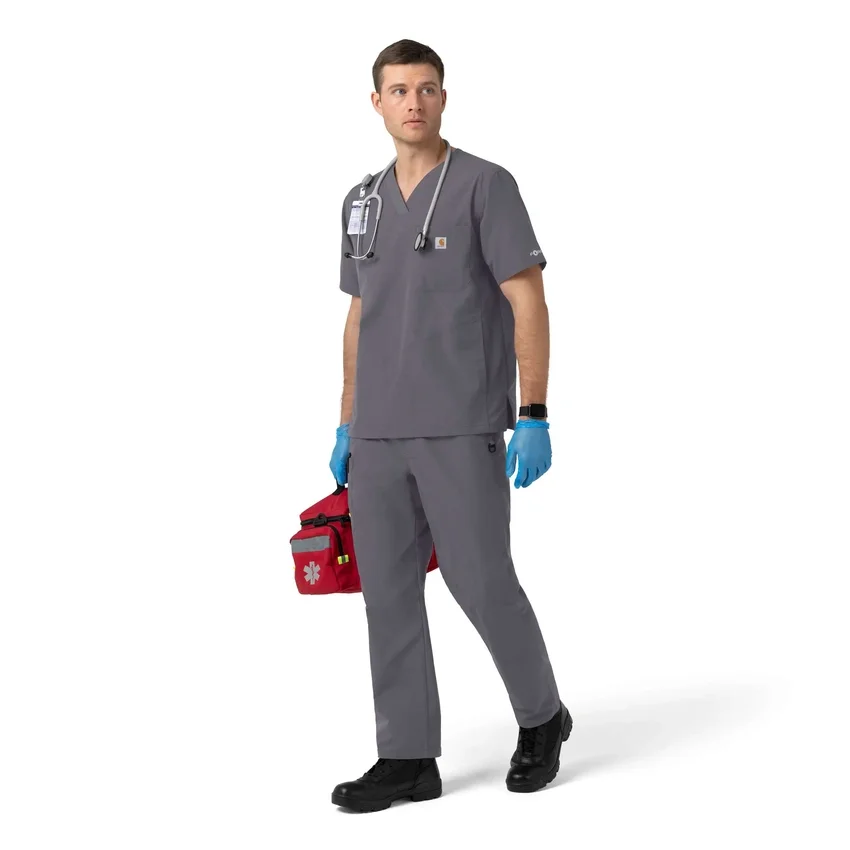 Rugged Flex Fld Ripstop-scrubtop met V-hals