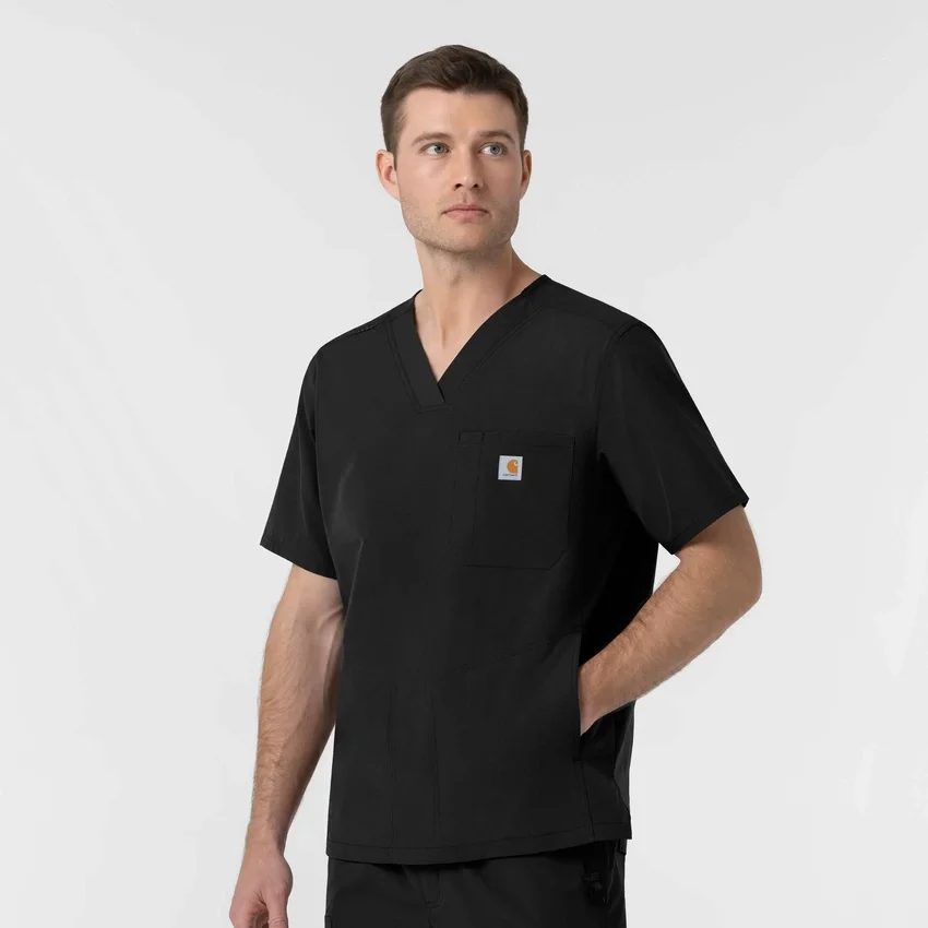 Rugged Flex Fld Ripstop-scrubtop met V-hals