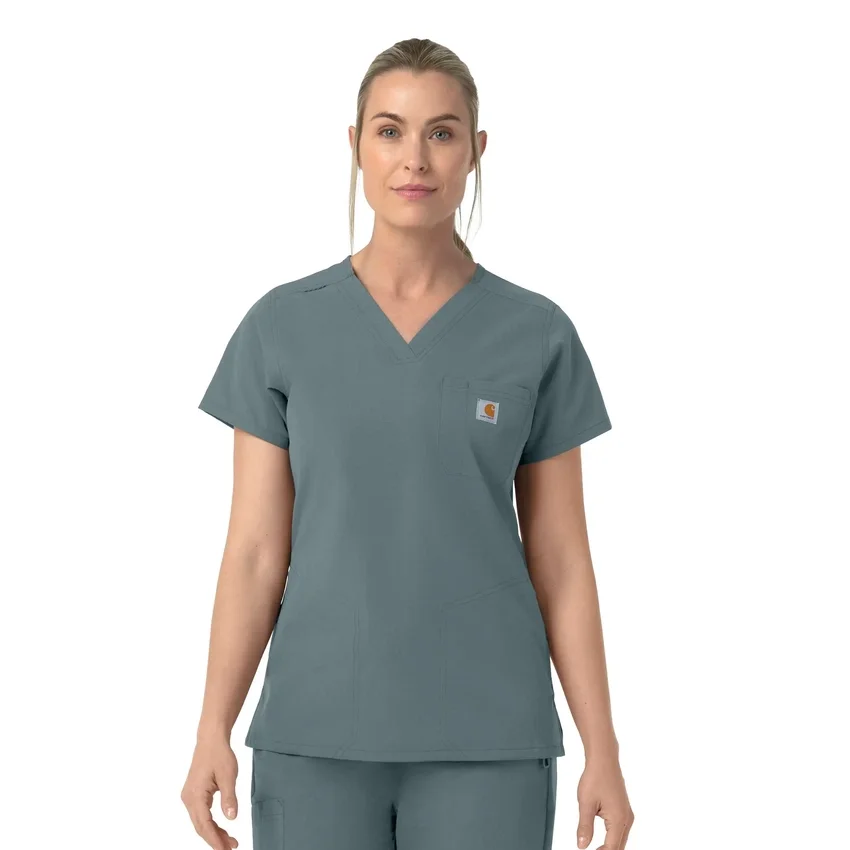 Rugged Flex Fld-scrubtop met V-hals voor dames