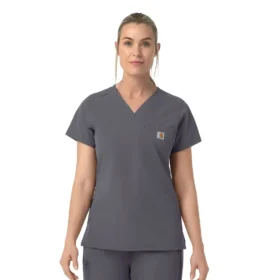 Rugged Flex Fld-scrubtop met V-hals voor dames