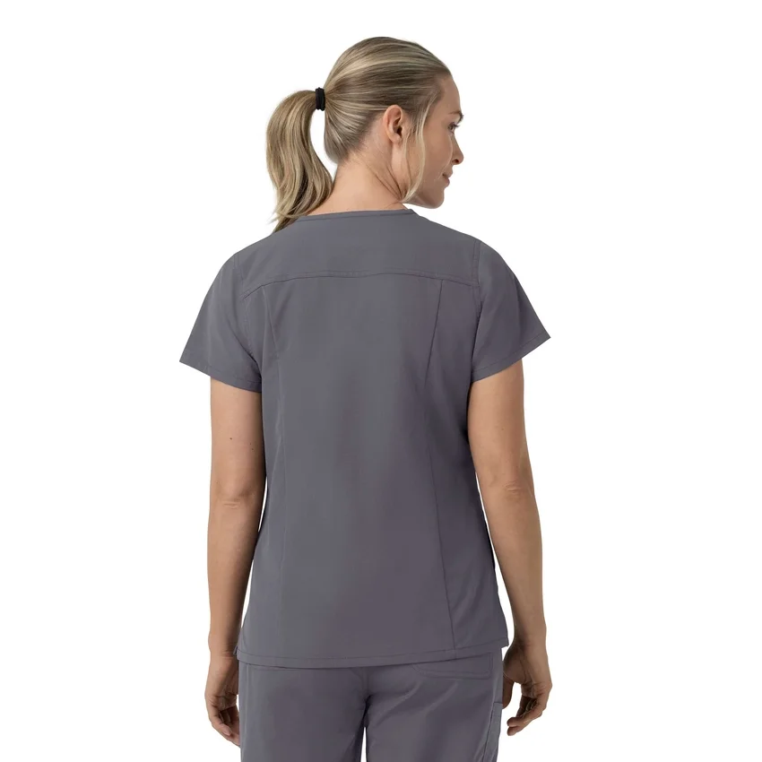 Rugged Flex Fld-scrubtop met V-hals voor dames