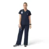 Rugged Flex Fld-scrubtop met V-hals voor dames