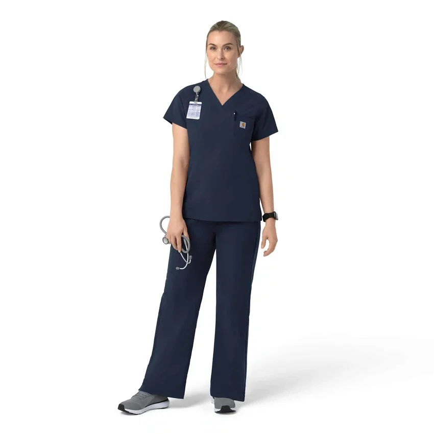 Rugged Flex Fld-scrubtop met V-hals voor dames